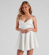 Must V-Love Ponte-Skaterkleid