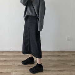 Falda vaquera larga informal