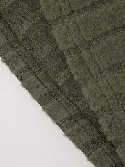 Einfarbige, gerippte Schlaghose mit hoher Taille