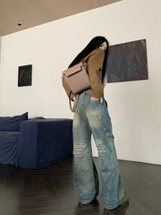 Vaqueros holgados de pierna ancha estilo vintage americano