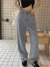 Lange Retro Hot Diamond Straight Streetwear Jeans