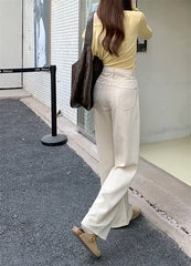 High Waisted Vintage Spring All-match Casual Denim Jeans