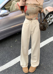 High Waisted Vintage Spring All-match Casual Denim Jeans