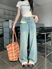 Jeans mit weitem Bein und verwaschenem Vintage-Schnitt
