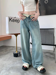 Jeans mit weitem Bein und verwaschenem Vintage-Schnitt