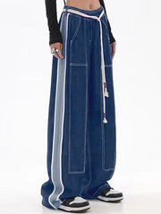 Baggy-Boyfriendjeans im Patchwork-Look in dunkler Waschung