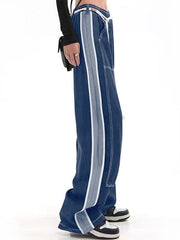 Baggy-Boyfriendjeans im Patchwork-Look in dunkler Waschung