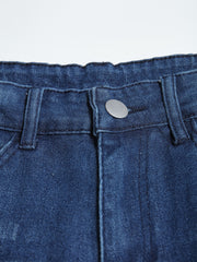 Elastic Denim Trousers And Skinny Pants