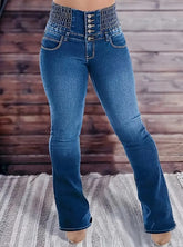High Waist Stretch-elastisch Jeans