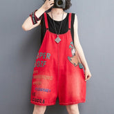 Baggy Street Damen Jeans-Strampler