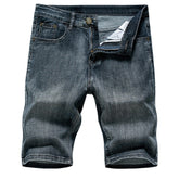 Pantalones cortos vaqueros vintage grises para hombre