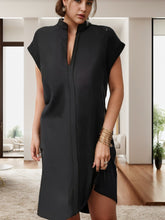 Light Solid Color Short Sleeve Dress