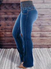 High Waist Stretch-elastisch Jeans