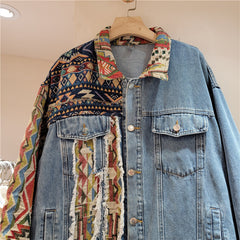 Übergroße Damen-Jeansjacke
