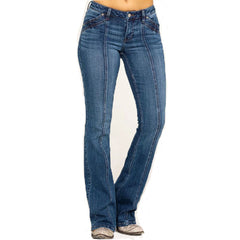 Slim Fit Washed Flared Jeans