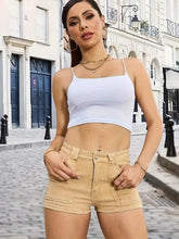 Street Stretch Solid-Colored Jeans And Shorts