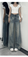 High-waisted drapey bootcut pants