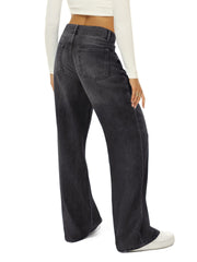 Cat whisker loose wide-leg jeans