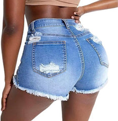 Ripped high waist slim jeans