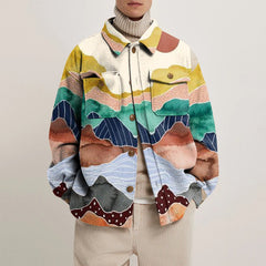 Mountain view men denim jacket