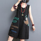 Baggy Street Damen Jeans-Strampler