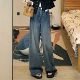 Vintage Jeans mit hoher Taille und weitem Bein