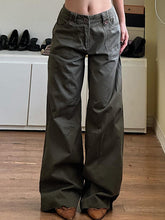 Pantalones cargo urbanos vintage verdes