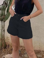 Shorts vaqueros negros clásicos lavados