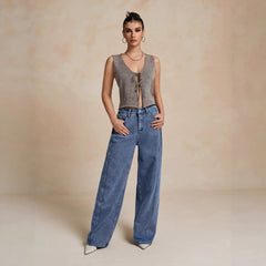 Loose Wide-Leg Jeans