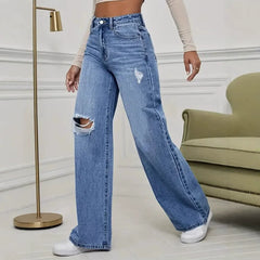 Straight-Leg High-Waisted Jeans