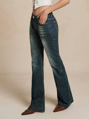 Low-Waisted Slightly Flared Jeans
