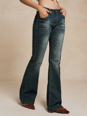 Low-Waisted Slightly Flared Jeans