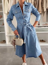Long-Sleeved Shirt Denim Dress
