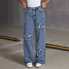 Wide-Leg Casual Jeans