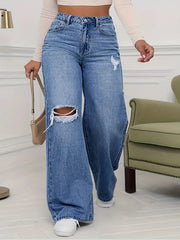 Straight-Leg High-Waisted Jeans