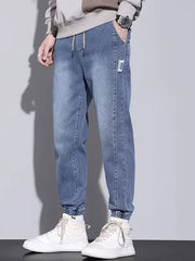 Street style men denim pants