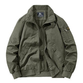 Bomber jean jacket for men
