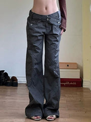 Cargohose mit Grunge-Schnitt und geteiltem Bund