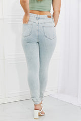 Judy Blue Tiana Full Size High Waisted Distressed Skinny Jeans