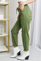 Vaqueros Judy Blue de talla grande con bolsillo y cordón en la cintura