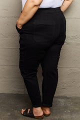 Pantalones deportivos de cintura alta con puños dobles y cintura alta de Judy Blue Lily