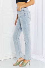 Lovervet Full Size Raw Hem High-Waisted Jeans