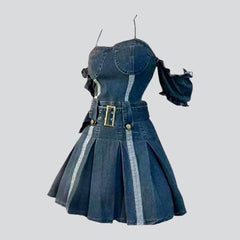 Vestido vaquero con tirantes finos de los años 90 para mujer