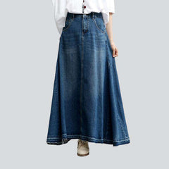 Ausgestellter Jeansrock in A-Linie