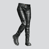 Biker-Wachsjeanshose für Damen