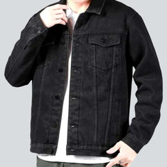 Schwarze isolierte Herren-Jeansjacke