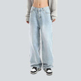 Gebleichte Baggy-Jeans für Damen