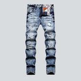 Gebleichte Distressed-Jeans für Herren