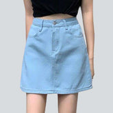 Mini-Jeansrock in Bonbonfarbe