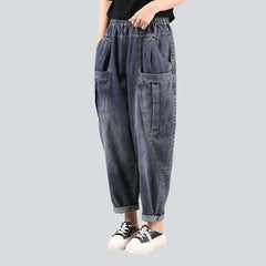 Cargo baggy women denim pants